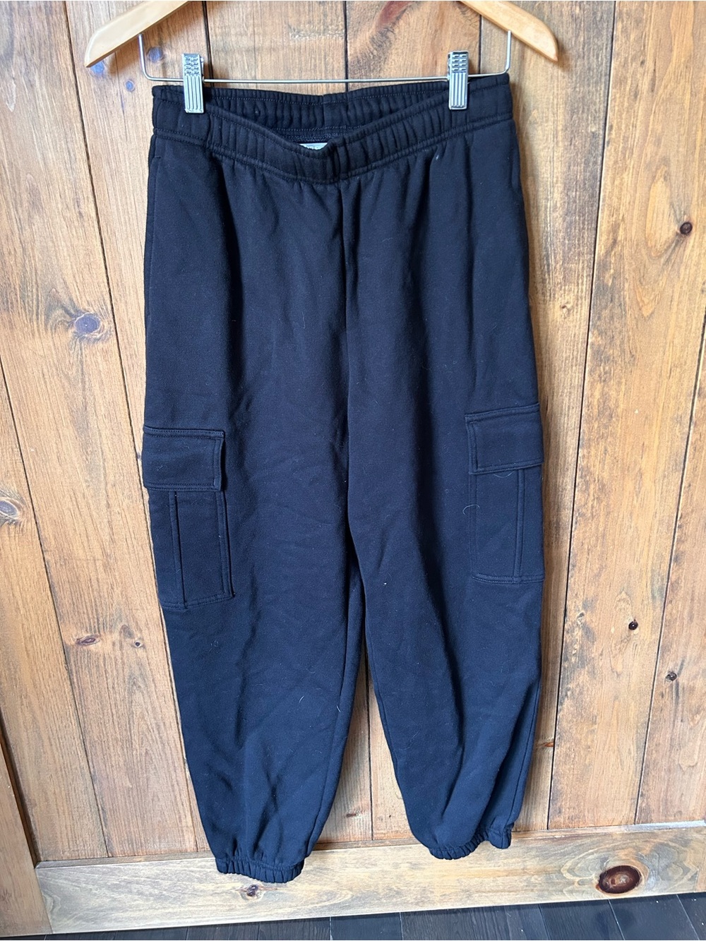 Tuff Athletics Black Cargo Jogger Sweatpants